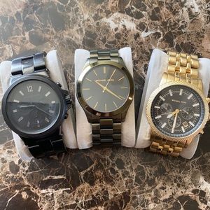 3 Different Michael Kors Men’s Watches.